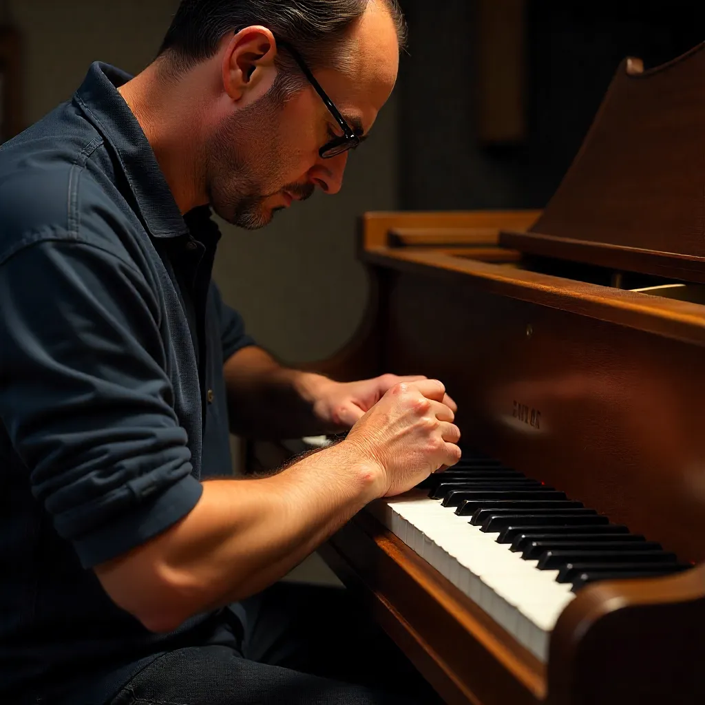 Close view of string and bridge components